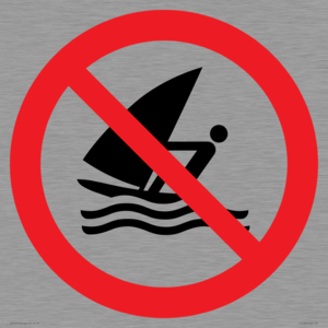 Prohibition: No windsurfing